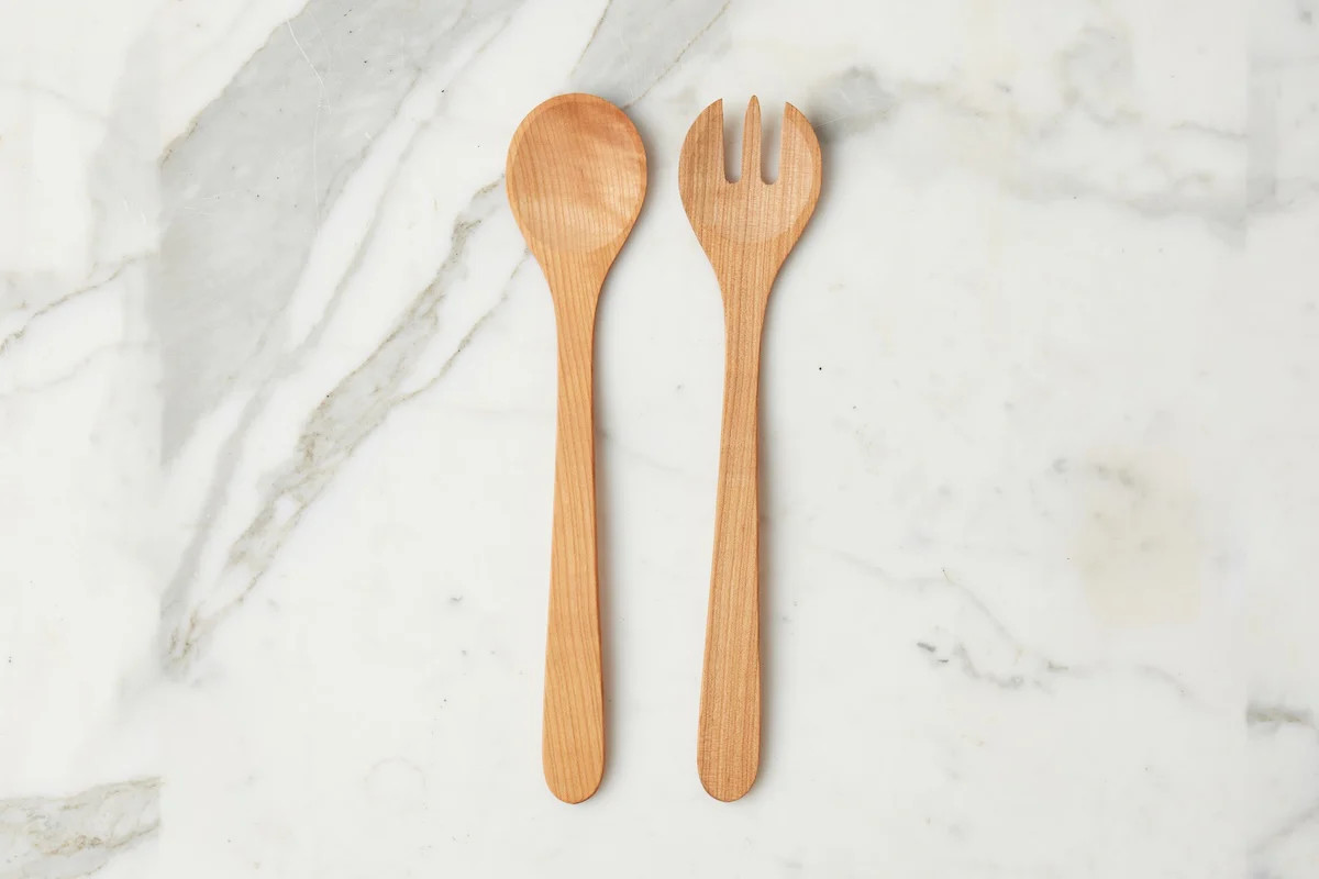 Mediterranean Salad Servers, Cherrywood | etúHOME