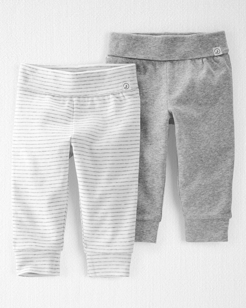 2-Pack Organic Cotton Grow-With-Me Pants | Carter's