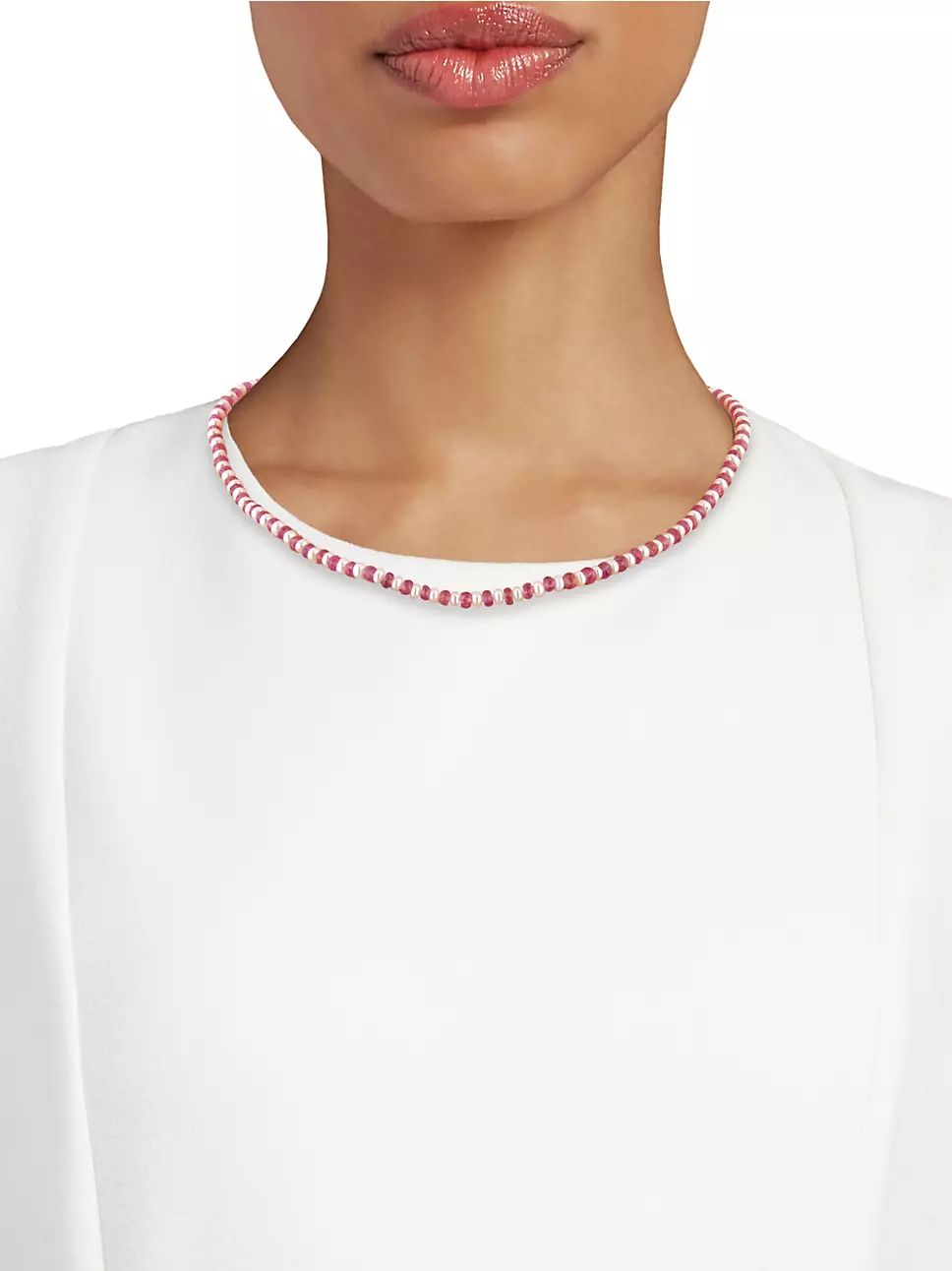 Ocean 14K Yellow Gold, Pink Sapphire & Pearl Necklace | Saks Fifth Avenue