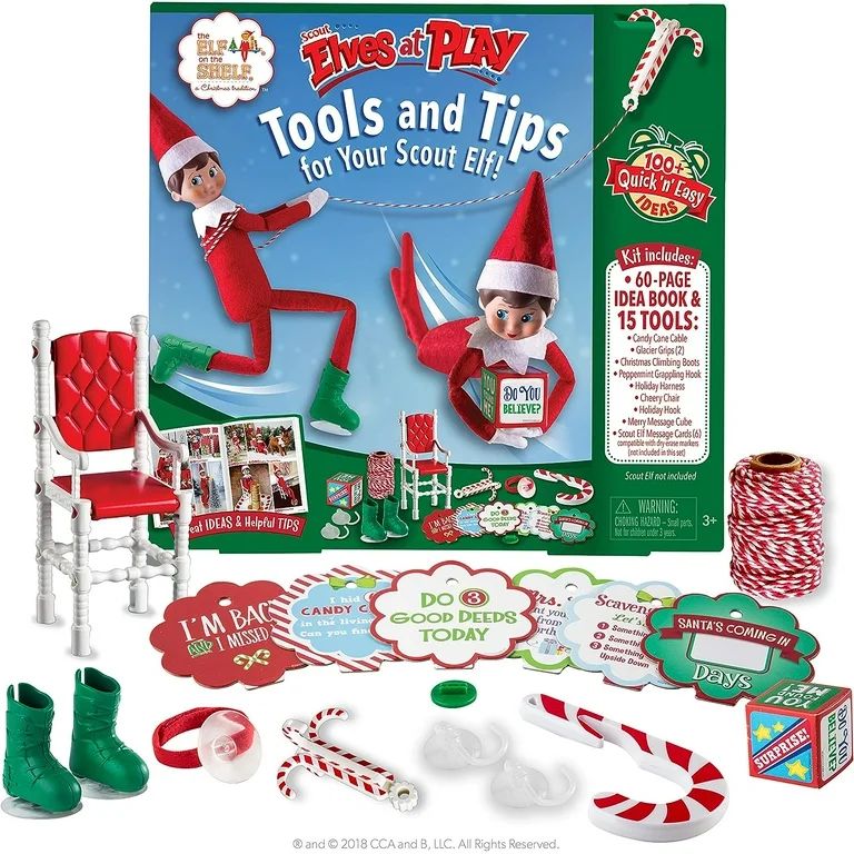 The Elf on the Shelf Scout Elves at Play Accessory Kit-Over 100 Days of Ideas! - Walmart.com | Walmart (US)