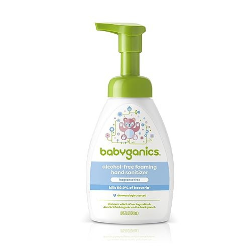 Babyganics Alcohol-Free Foaming Hand Sanitizer, Pump Bottle, Fragrance Free, 8.45 oz, Packaging May Vary | Amazon (US)