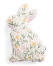 Made In India 10x20 Figural Bunny Pillow With Beaded Tulip Details | Global Home | Marshalls | Marshalls