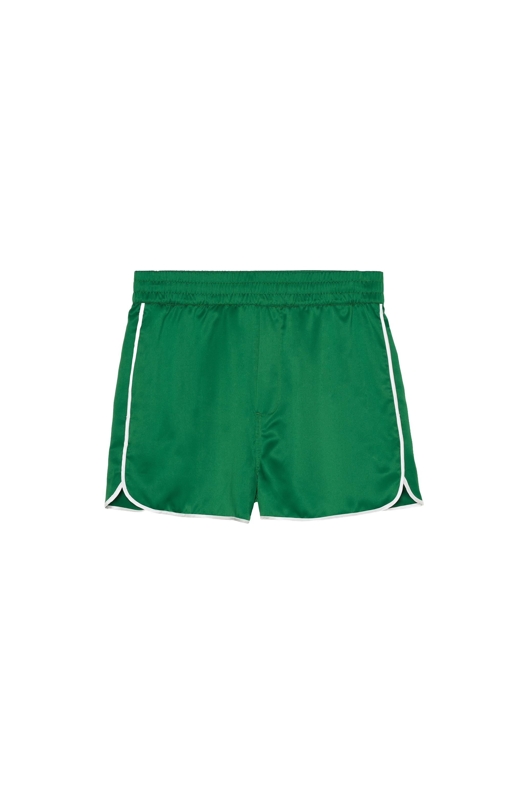 CONTRAST SATIN SHORTS | Zara US