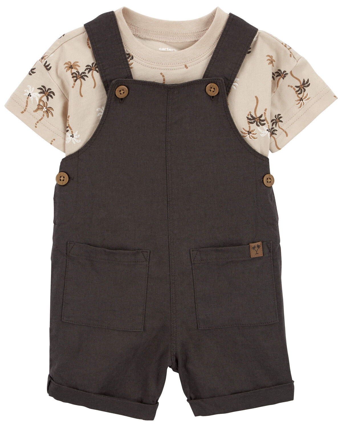Baby 2-Piece Palm Tree Tee & Shortall Set | Carter's