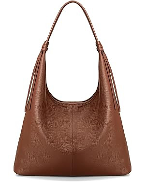 befen Genuine Leather Slouchy Hobo Purses for Women, Top Grain Real Leather Tote Handbags Shoulde... | Amazon (US)