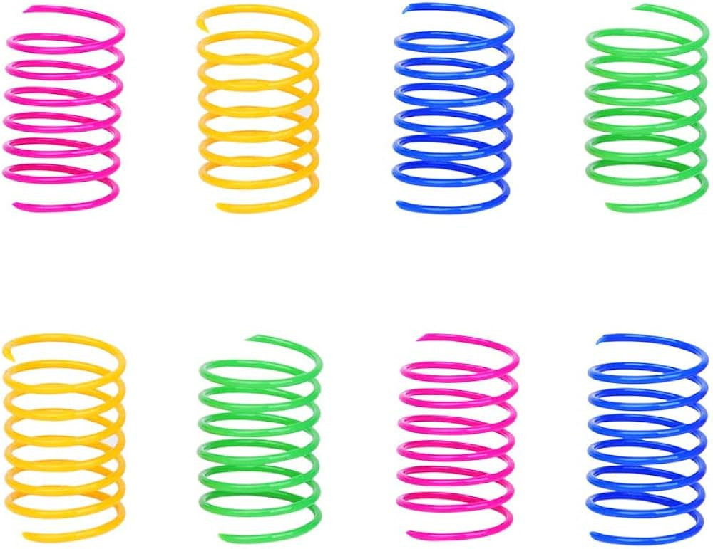 ISMARTEN Cat Spring Toy (60 Pack), Cat Kittens Toys Plastic Coil Spiral Springs for Swatting, Bit... | Amazon (US)
