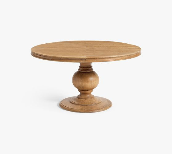 Heritage Farmhouse Pedestal Extending Dining Table (56"-76") | Pottery Barn (US)