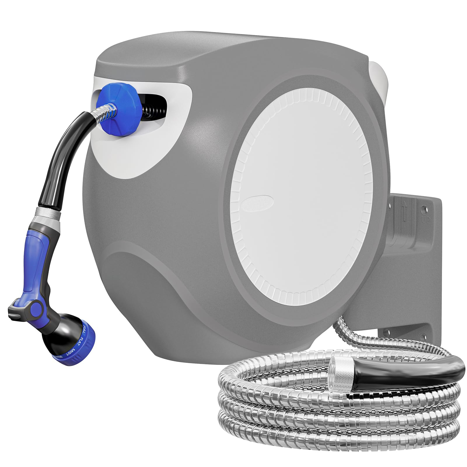 SPECILITE Retractable Garden Hose Reel 100 FT, 304 Stainless Steel Water Pipe, 3x Life, Leak-Proo... | Amazon (US)