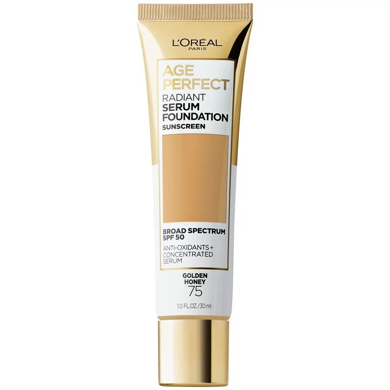 L'Oreal Paris Age Perfect Radiant Serum Foundation with SPF 50, Golden Honey, 1 fl. oz. | Walmart (US)