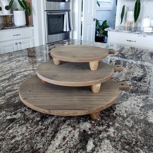 Round Organic Wood Cutting Board Risers in Natural Wood.wood | Etsy | Etsy (US)