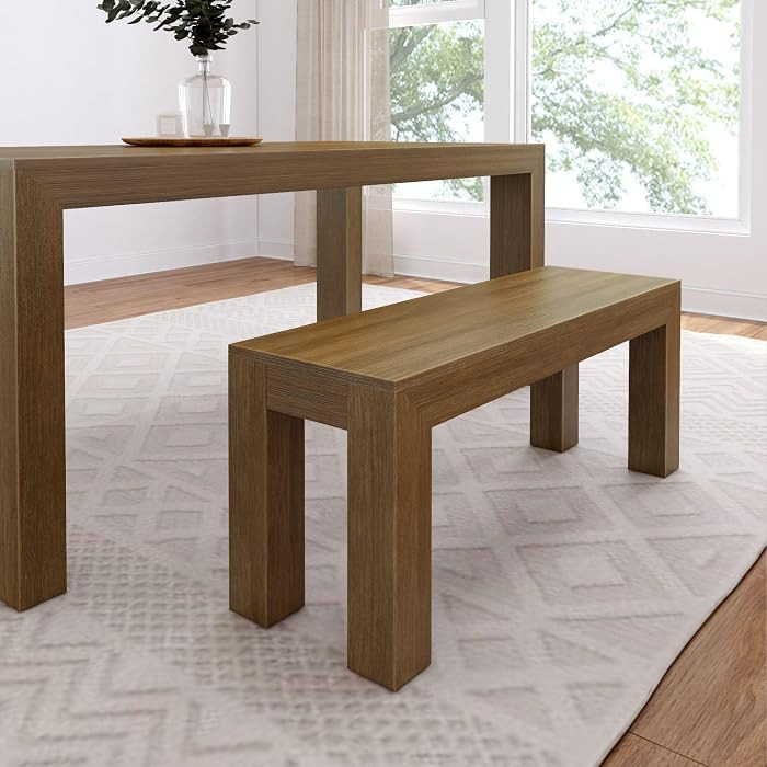 Plank+Beam 49 Inch Dining Bench for Dining Room, Bench for 60 Inch Table Kitchen Dining Seat, Woo... | Amazon (US)