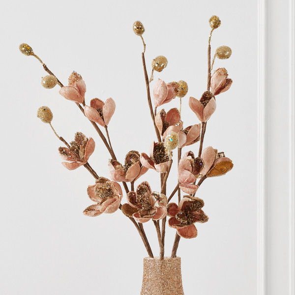 Beaded Magnolia Stem - Set of 3 | Z Gallerie