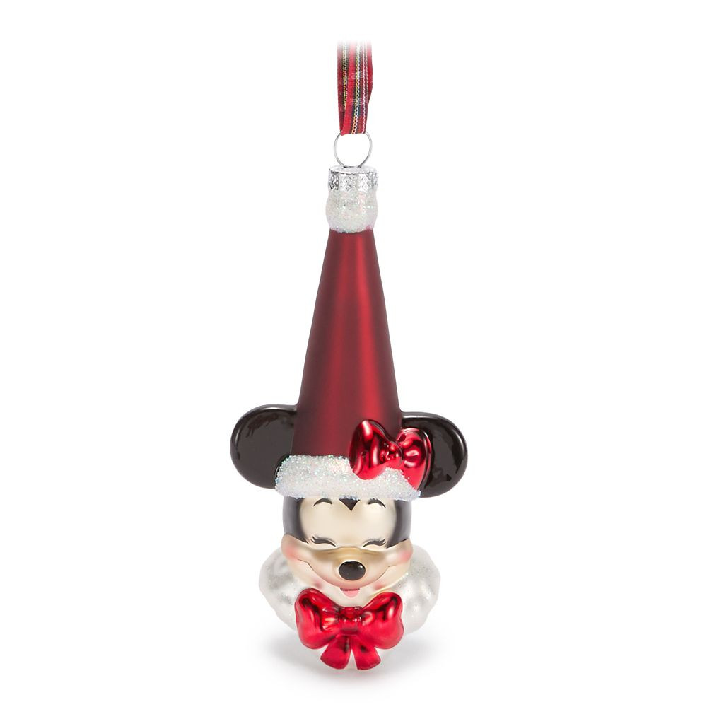 Minnie Mouse as Mrs. Santa Claus Glass Ornament | Disney Store