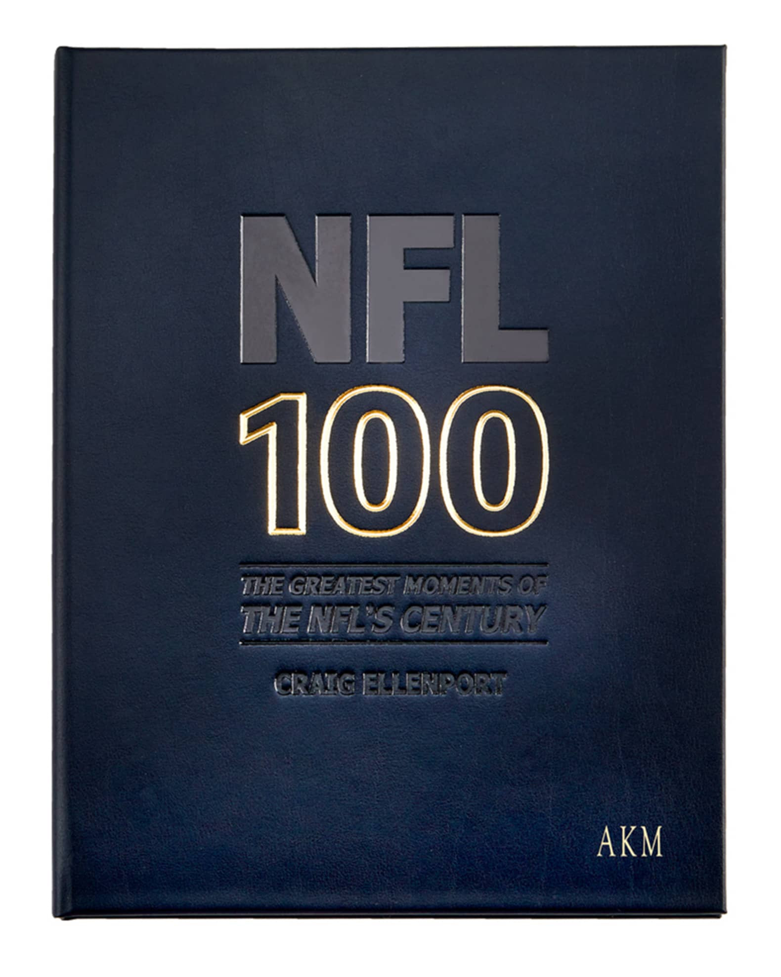 "NFL 100: The Greatest Moments of the NFL's Century" Leather Book, Personalized | Neiman Marcus