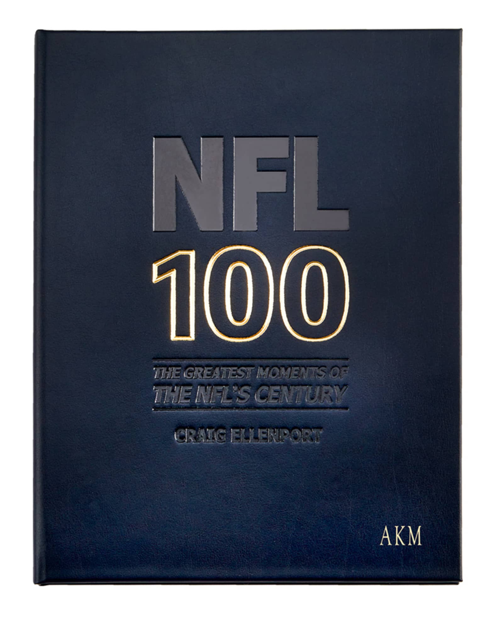 Graphic Image "NFL 100: The Greatest Moments of the NFL's Century" Leather Book, Personalized | Neiman Marcus
