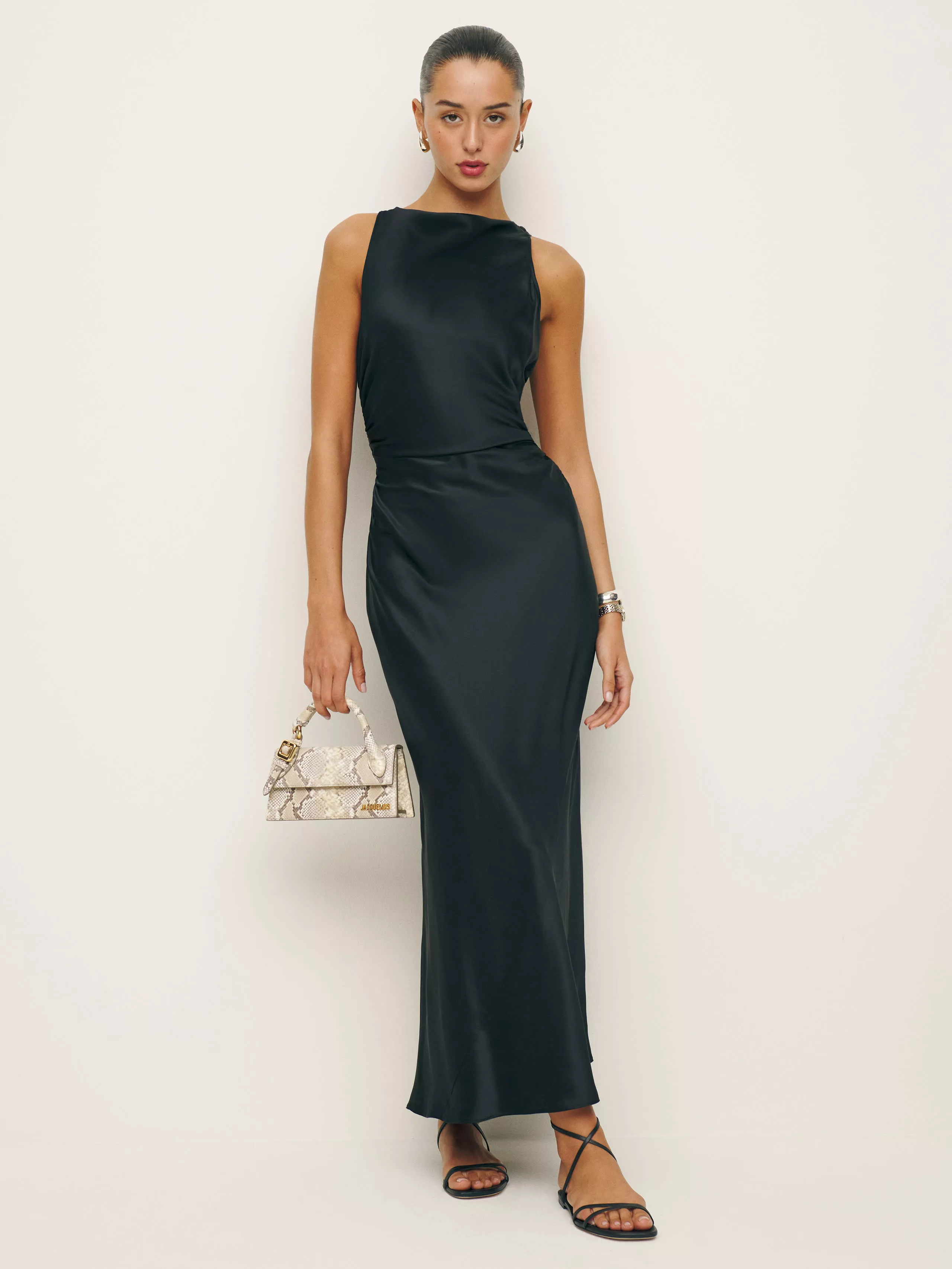 Oaklynn hammered-silk midi dress curated on LTK