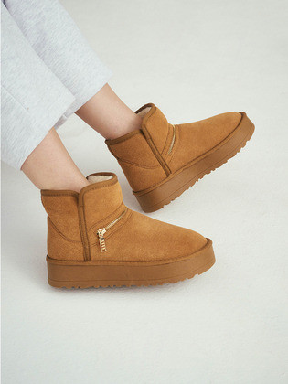 SAC 플랫폼 양털부츠 미들 집업 412346024 4cm | (주)더블유컨셉코리아/W Concept(KR)