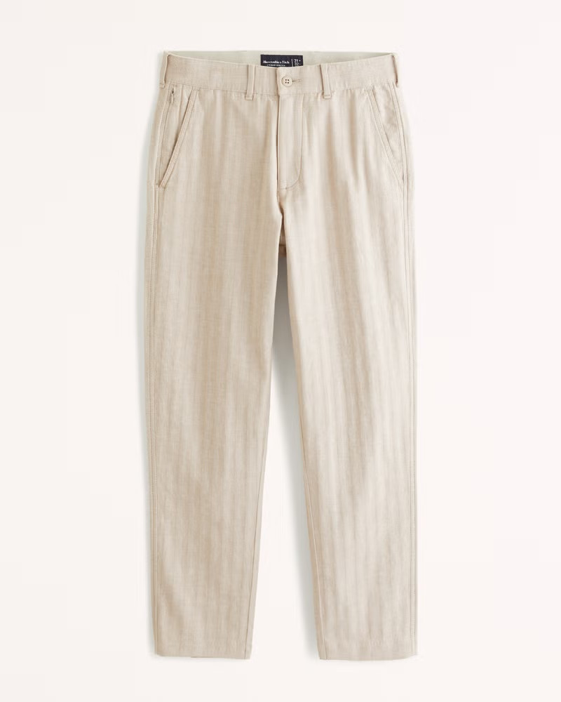 Fixed Waist Linen-Blend Pant | Abercrombie & Fitch (US)