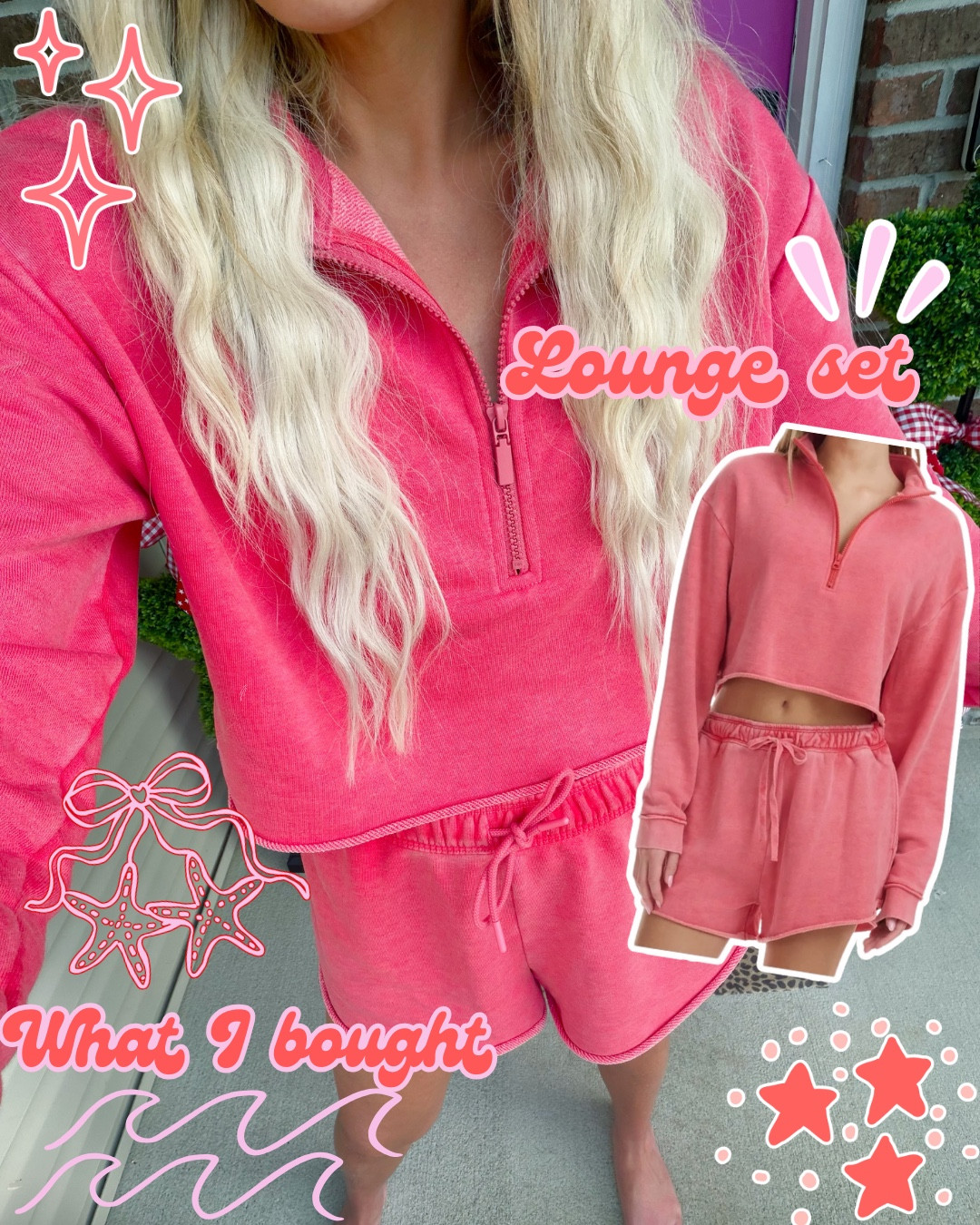 Walmart Two piece lounge set! 🤍🩷