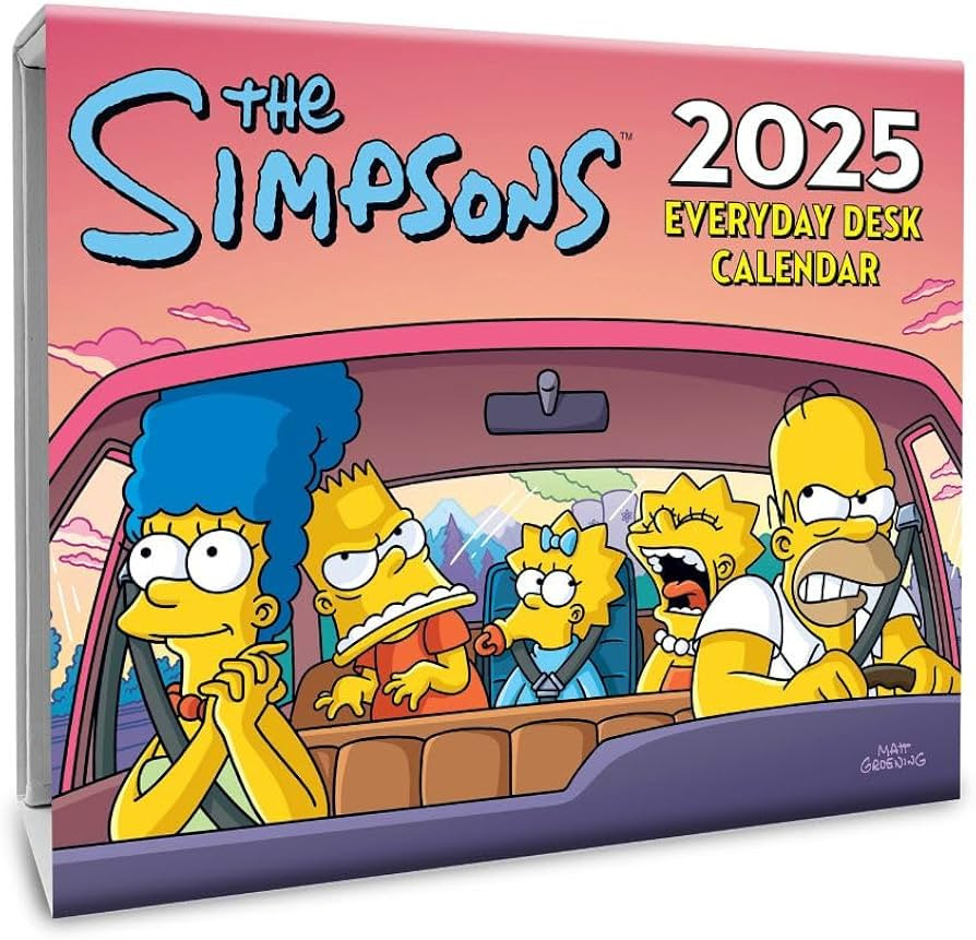 2025 Calendar The Simpsons Page to View Block Desk Calendar Official Product | Amazon (UK)
