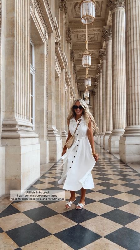 White dress I wore sightseeing in Paris!
Europe vacation outfit
