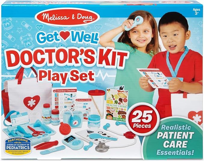 Melissa & Doug Get Well Doctor’s Kit Play Set – 25 Toy Pieces | Amazon (US)