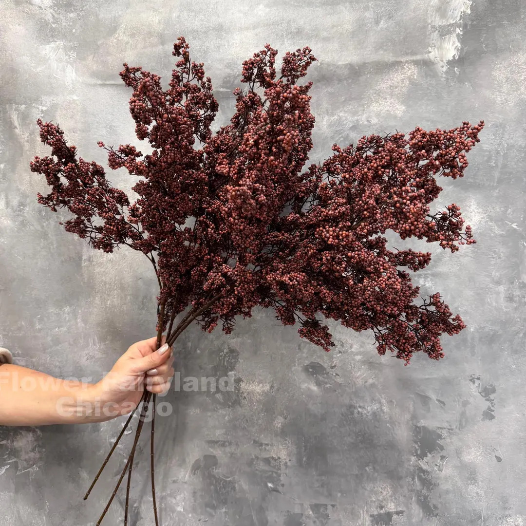 31" Faux Mini Berries Long Branch - Artificial Plant - Burgundy - Etsy | Etsy (US)