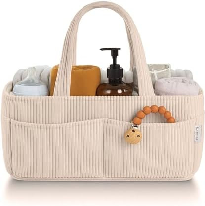 PUTSKA Baby Nappy Caddy Organiser for Changing Table – Stylish Nursery Storage Basket, Newborn ... | Amazon (UK)