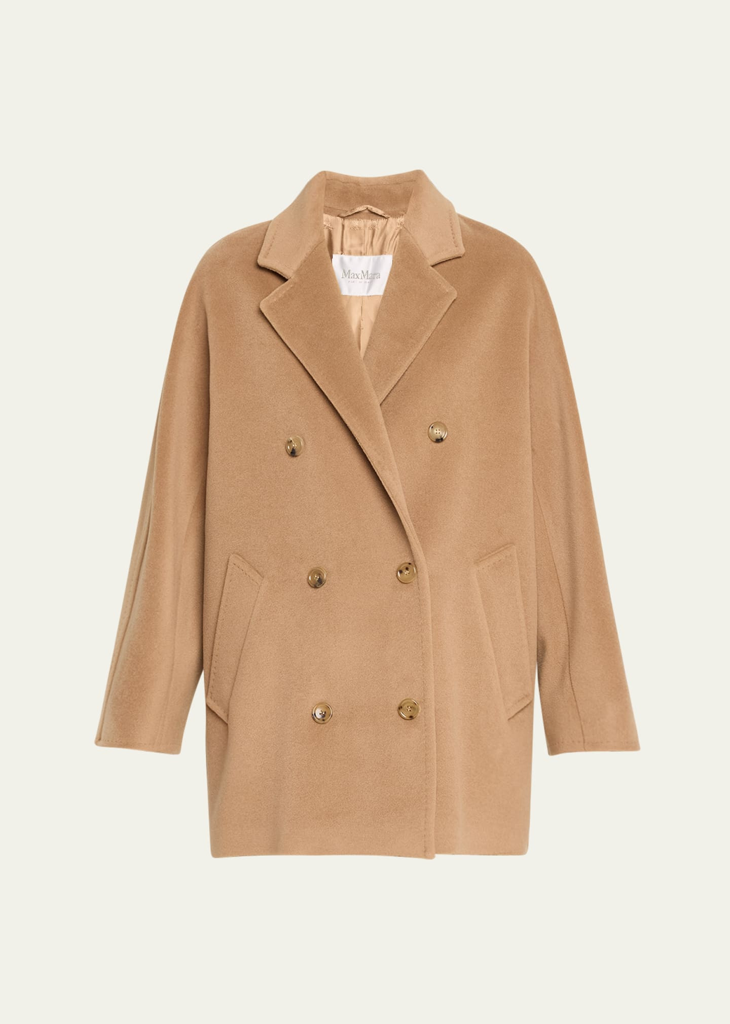 Max Mara Rebus Double-Breasted Wool Cashmere Coat | Bergdorf Goodman