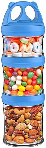 Besthouse Snack Jars 3-Piece Twist Lock Stackable Containers Travel, Formula Travel Container for... | Amazon (US)
