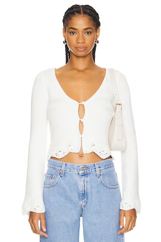 LPA Heidi Cardigan in White from Revolve.com | Revolve Clothing (Global)