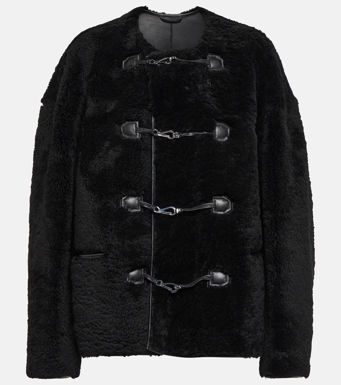 Teddy embellished shearling jacket | Mytheresa (UK)