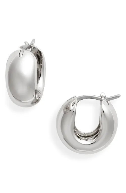 Jenny Bird Wide Huggie Hoop Earrings in High Polished Silver at Nordstrom | Nordstrom