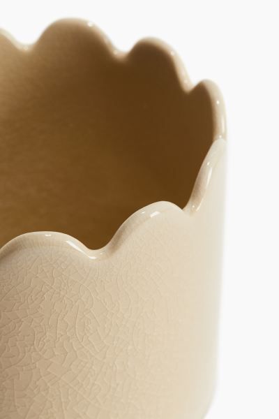 Crackle-glaze Plant Pot - Light beige - Home All | H&M US | H&M (US + CA)