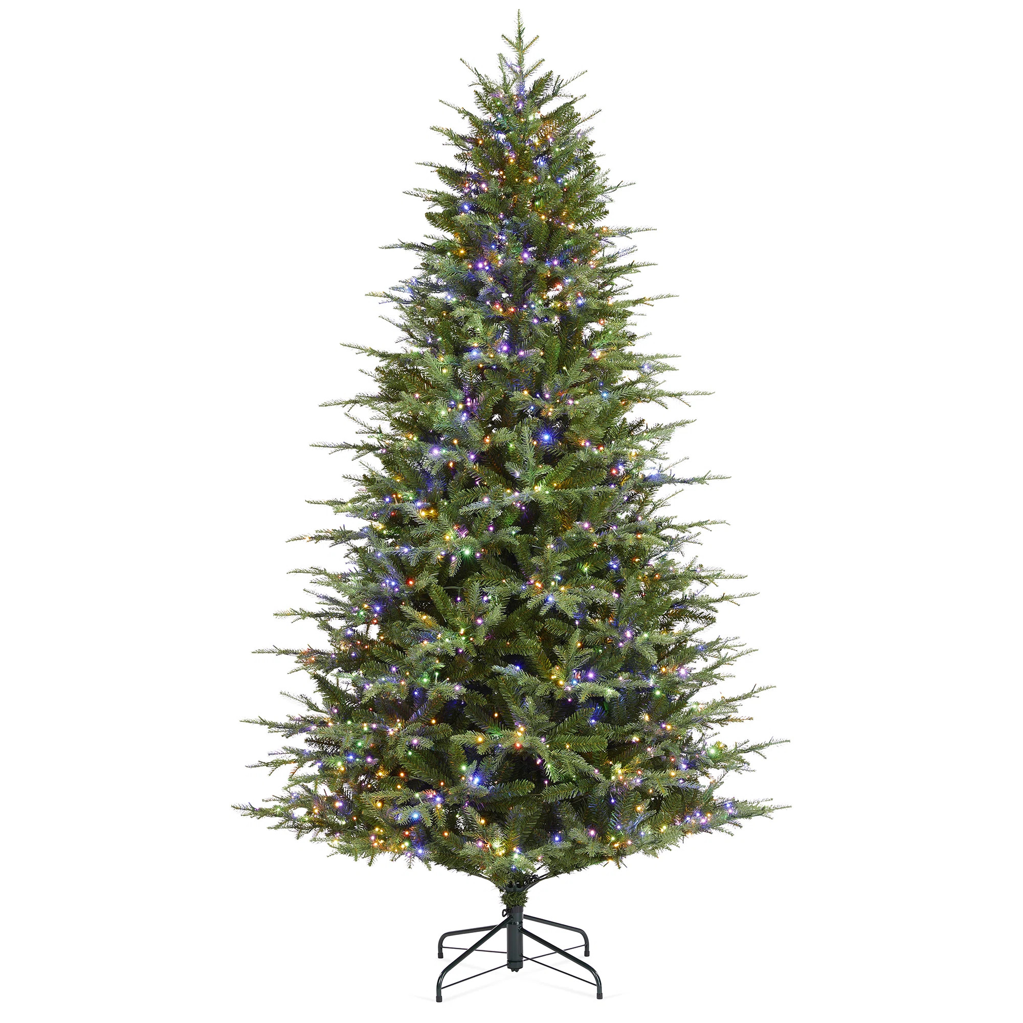 Leilonie Pre-Lit Green Full Fir Artificial Christmas Tree with Lights | Birch Lane
