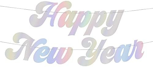 xo, Fetti New Years Eve Party Banner - Iridescent | NYE Party Favors, Happy New Year Decorations,... | Amazon (US)