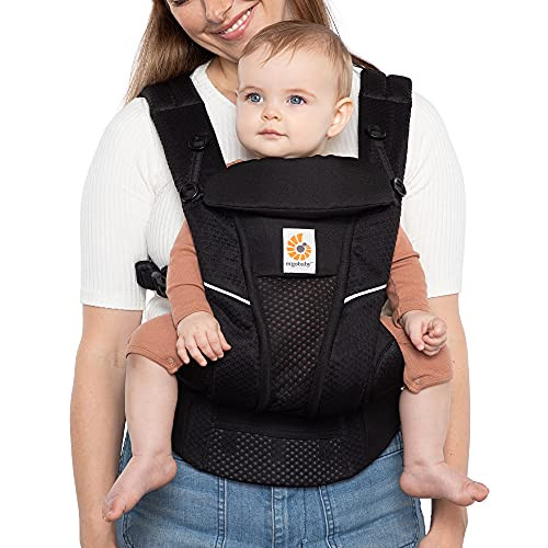 Ergobaby All Carry Positions Breathable Mesh Baby Carrier with Enhanced Lumbar Support & Airflow (7-45 Lb), Omni Breeze, Onyx Black | Amazon (US)