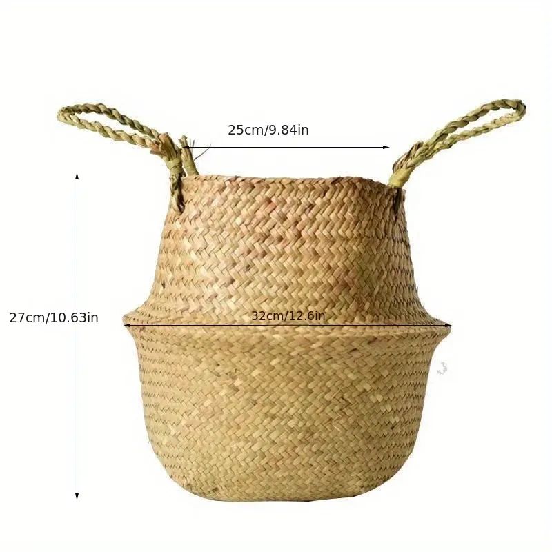 Elevate Your Home Decor with This Woven Seagrass Basket Planter for Tall Indoor Plants | Temu Affiliate Program