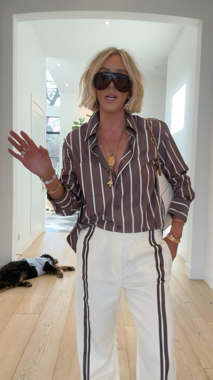 The elevated casual look from Nordstrom 🔥🔥🔥 wearing a medium in top and bottom .. could have done a small in top 😍