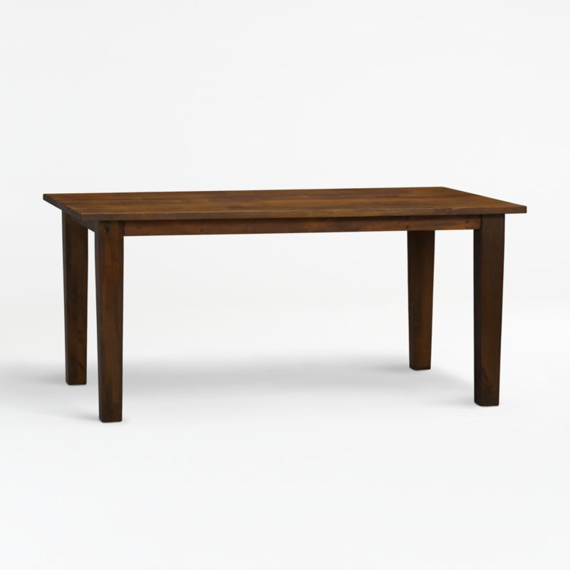 Basque 65" Honey Brown Solid Wood Dining Table + Reviews | Crate & Barrel | Crate & Barrel