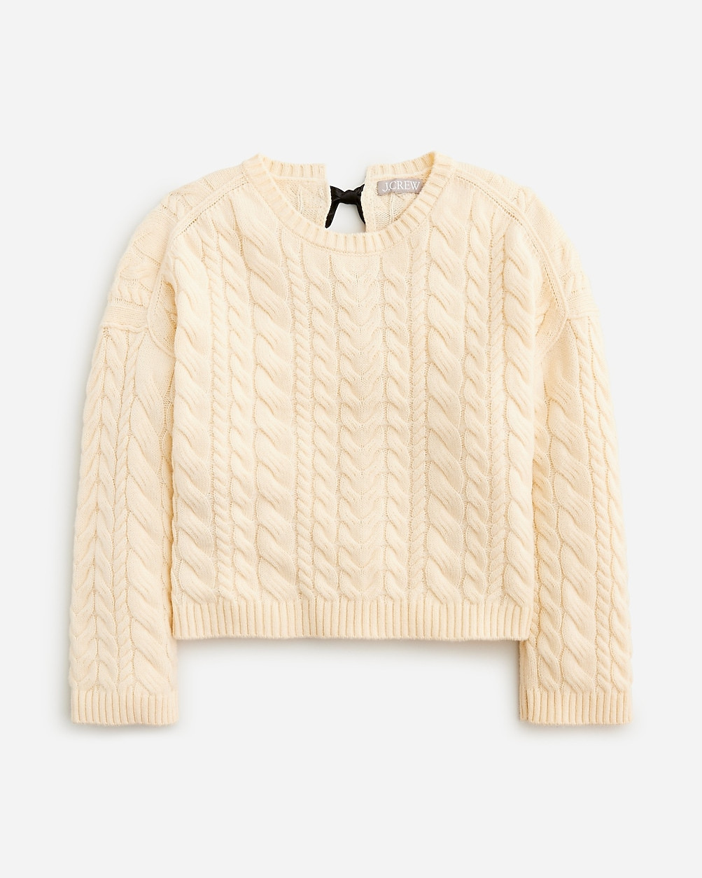 Tie-back cable-knit sweater | J. Crew US