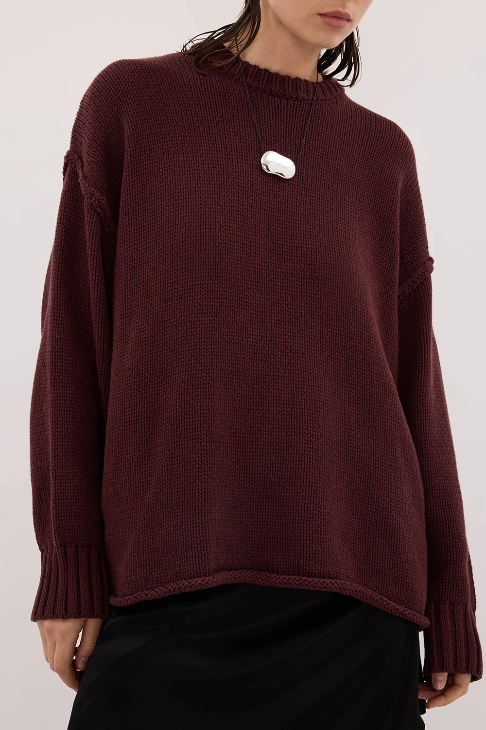 ROY WALNUT LONGLINE KNIT JUMPER | DISSH