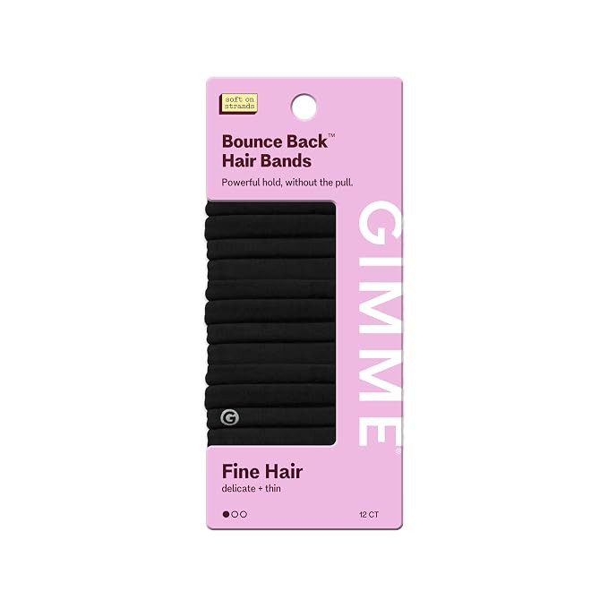 Gimme Beauty Fine Hair Elastic Bands - Slim-Fit Elastic Ties for Fine, Brittle, or Bleached Hair ... | Amazon (US)