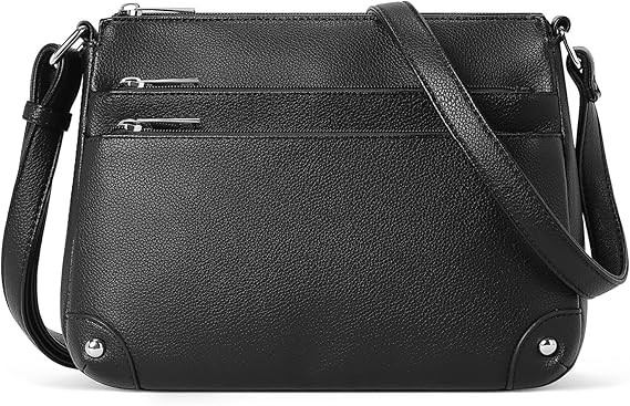WESTBRONCO Crossbody Bags for Women, Medium Size Shoulder Handbags, Satchel Purse with Multi Zipp... | Amazon (US)
