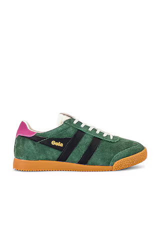 Gola Elan Sneaker in Evergreen, Black & Fuchsia from Revolve.com | Revolve Clothing (Global)