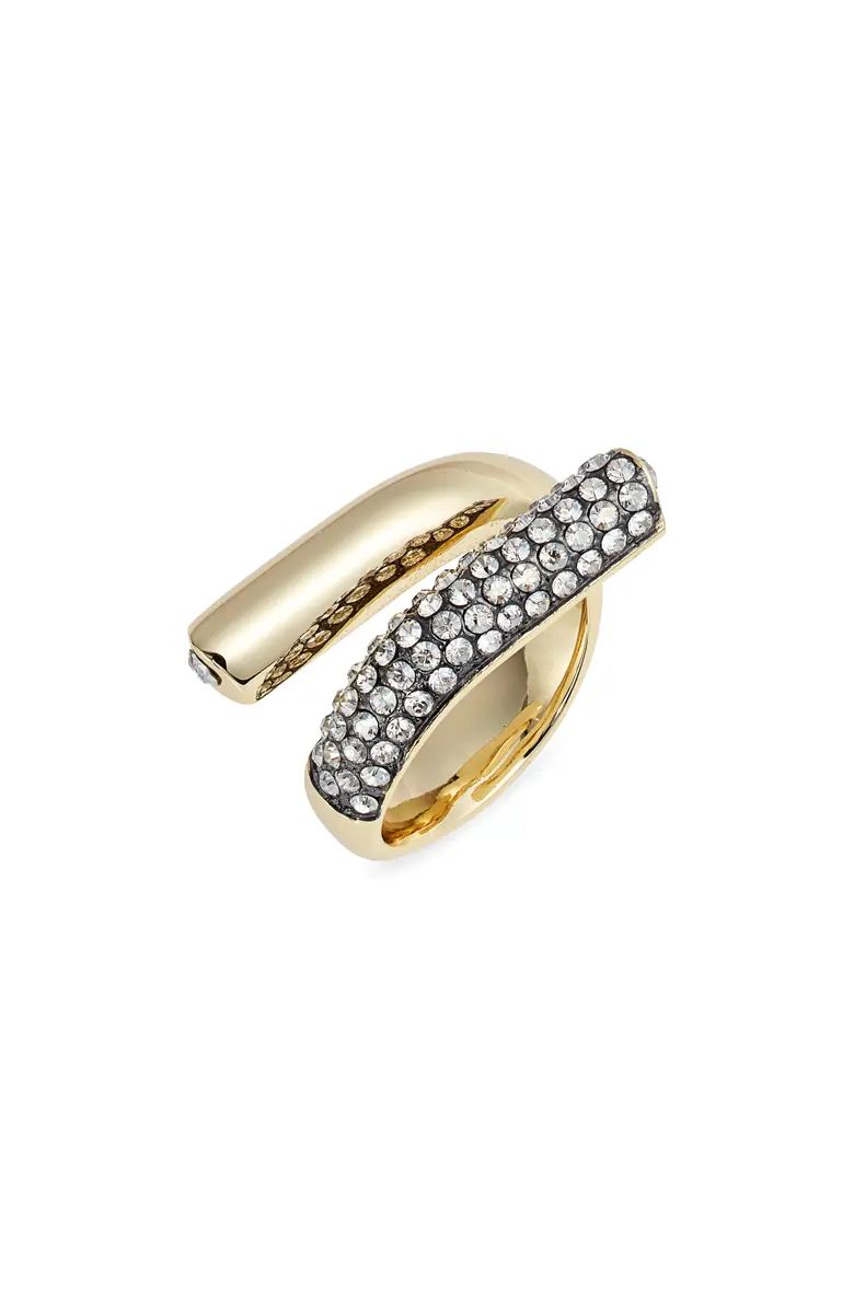 Ana Pavé Crystal Bypass Ring | Nordstrom