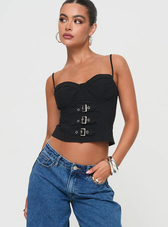 Come Through Top Black | Princess Polly US