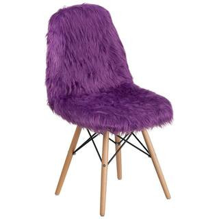 Shaggy Dog Purple Accent Chair | The Home Depot