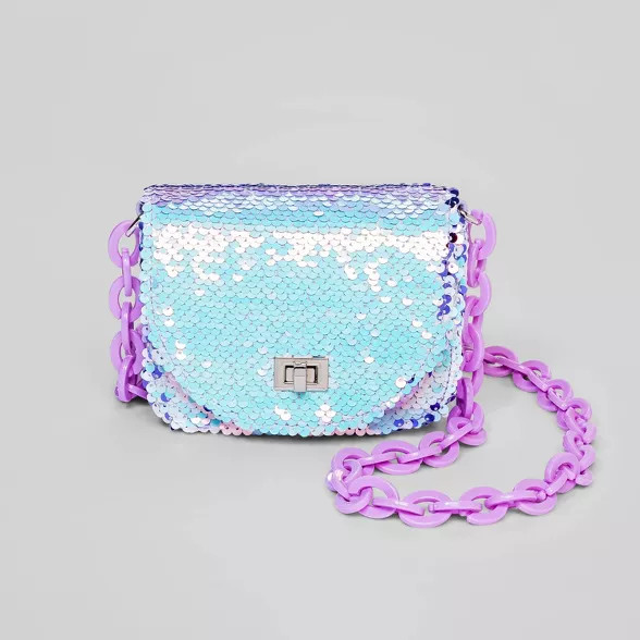 Girls' Flip Sequin Crossbody Bag - Cat & Jack™ Purple | Target