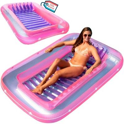 SWIMLINE ORIGINAL Suntan Tub Classic Edition Inflatable Floating Lounger Pink, Tanning Pool Hybri... | Target